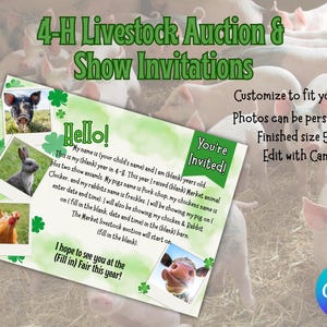 4-H Livestock Auction Invitations