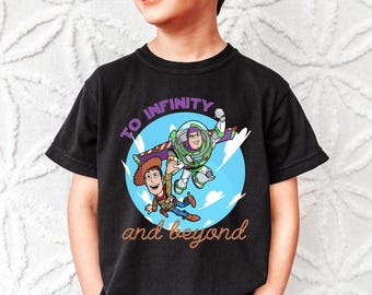 Toy Story Shirt Comfort Colors To Infinity and Beyond Shirt Boys Buzz Lightyear T-shirt Woody Shirt Disney Trip Shirt Buzz and Woody Disney