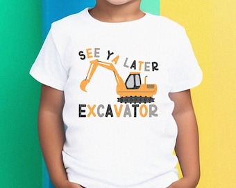 Construction Shirt Boy Truck T-Shirt Kids Excavator Shirt Funny Construction Vehicle Shirt Gift Boy Shirt Kid Shirt Equipment Boy T-Shirt