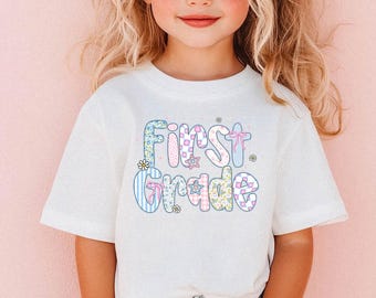 First Grade Shirt Back to School Shirt First Day of School Tshirt Girls 1st Grade Shirt Back to School Tee Cute First Grade Outfit Girl Tee