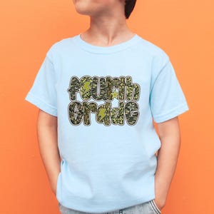 Fourth Grade Shirt Back To School Shirt First Day of School Tee Boys Camouflage T-Shirt Fourth Grade Camo Outfit Boy 4th Grade Gift Fourth
