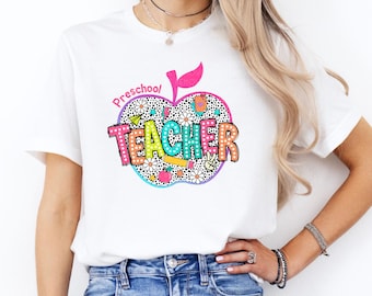 Preschool Teacher Shirt Back To School Shirt Teacher T-shirt First Day of School Shirt Preschool School Teacher Tee Preschool Teacher Gifts