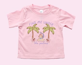 Summer Shirt Mermaid Gifts Beach Shirt Kids Mermaid Shirt Girl Palm Tree Tshirt Summer Ocean Shirt Girl Summer Outfit Shirt Cute Summer Tee