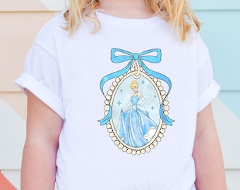 Princess Shirt Coquette Cinderella Shirt Disney Princess Tshirt Cinderella Fairytale Birthday Tee Magic Kingdom Girls Shirt Disneyland Shirt