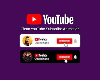 Custom YouTube Subscribe Animation | Social Media Overlay + Sound FX