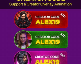 Animated Creator Code Overlay | Custom Energetic Stream Overlay Animation for Twitch, Kick & YouTube