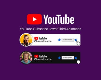 Custom YouTube Subscribe Button Animation – Social Media Lower Third Overlay