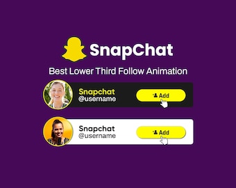 Custom Animated Snapchat Stream Overlay: Social Media Lower Third
