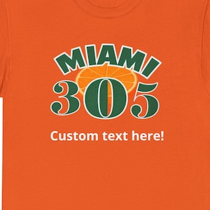 Camiseta Miami 305 Orange Slice / Camiseta retro con código de área de Miami