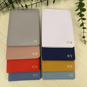 Personalized leather passport holder, engraved initials vegan leather passport holder, custom passport holder, passport wallet, travel gift