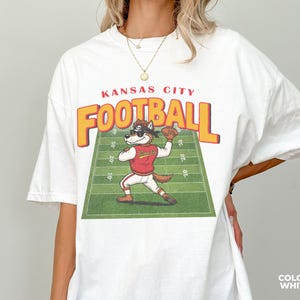 Vintage Kansas City Football Shirt, Comfort Colors Chiefs Mascot Shirt, Kansas City Football Crewneck Tee,Football Shirt,Chiefs Game Day Tee