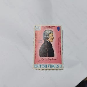 Isole Vergini Britanniche 1973 Medical Society / francobollo di John Coakley Lettsom