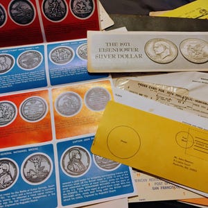 Vintage 1970s US Mint ephemera lot - brochures, order forms, letters