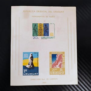 Uruguay 1964 Nubian Monuments stamp sheet