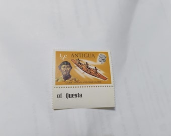 Antigua 1970 Carib Indian and War Canoe stamp
