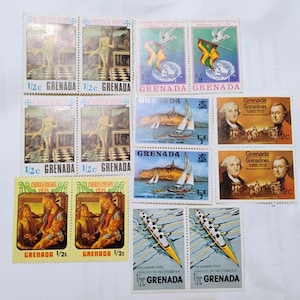 Lote de selos de Granada 1974-1975