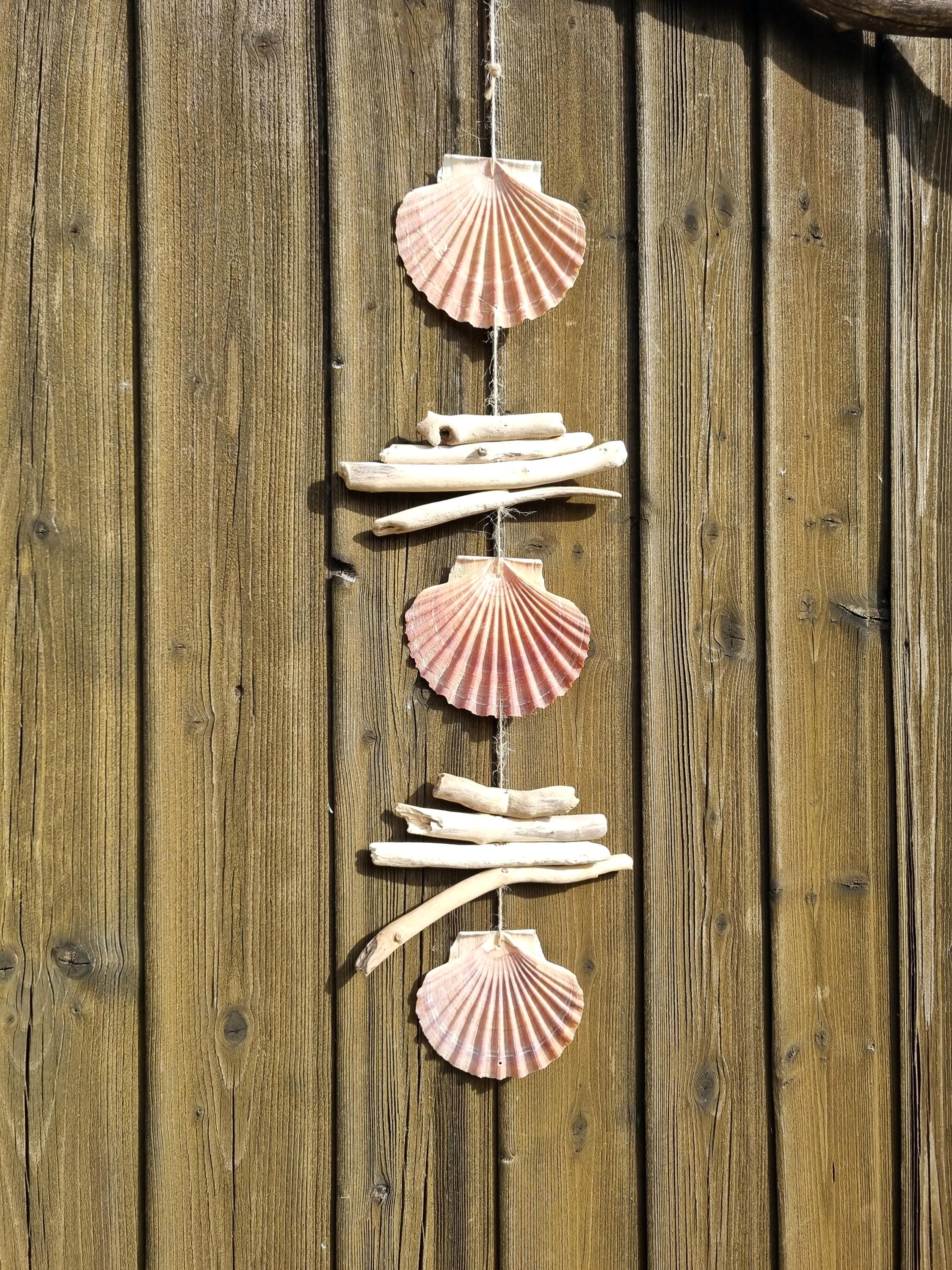 Guirlande Décorative En Bois Flotté Blanc - 80 Cm - Décoration Murale Style Maritime Ou Shabby Chic - 5
