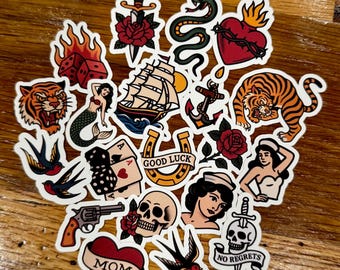 Old School Tattoo Sticker Pack