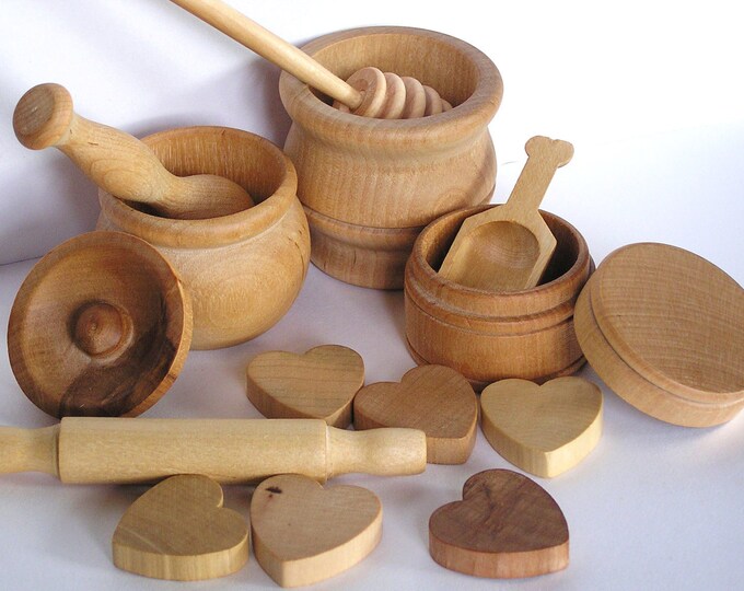 Solid Wood Toy Set the ORIGINAL Baker's Dozen Wood Etsy