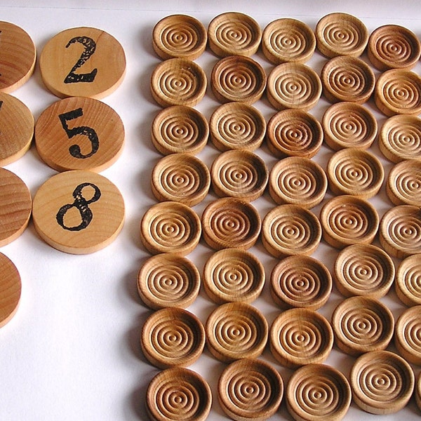 Wooden -Waldorf- Montessori Math-Natural Toy - COUNT ME - Numbers -Stacking- Educational Waldorf- Set