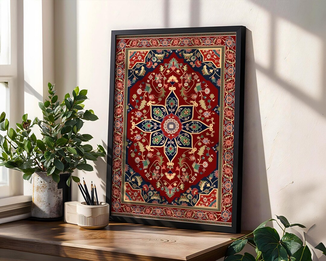Middle Eastern Rug Writing Timeless Persian Rug Design, Middle East Carpet Art, Printable Persian ...