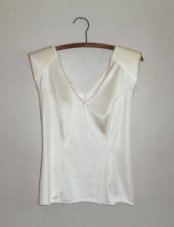 Vintage Champagne Camisole With Shoulder Pads Etsy