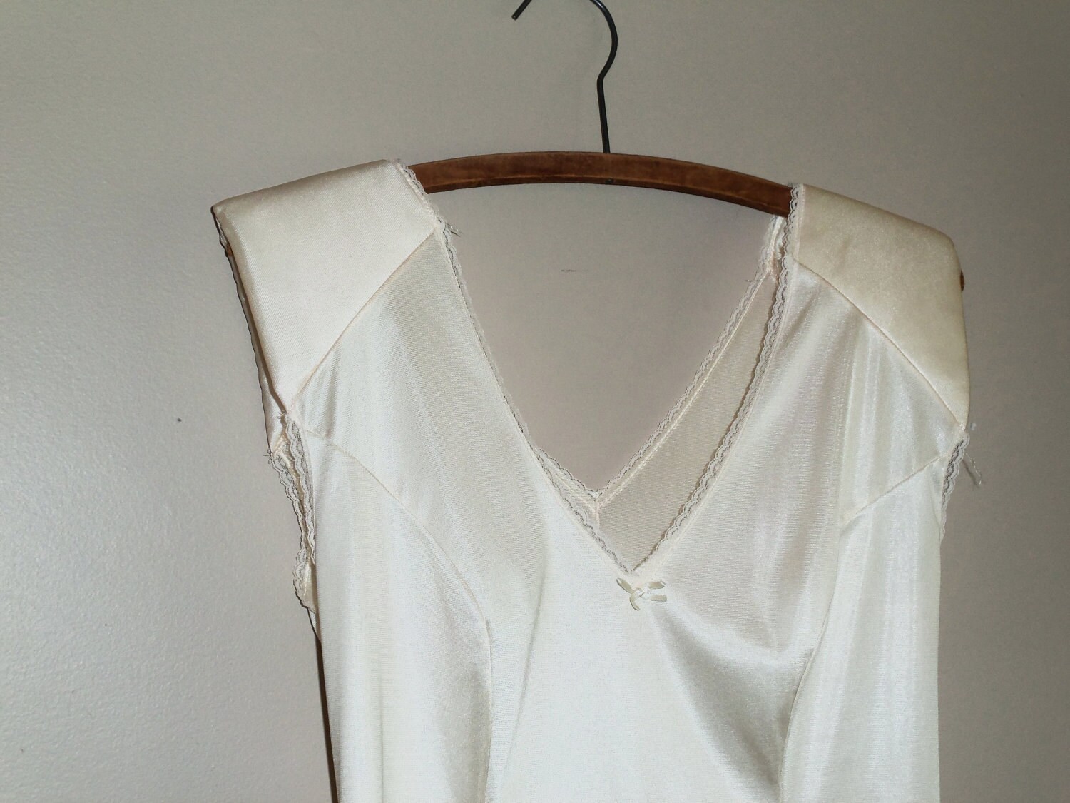 Vintage Champagne Camisole With Shoulder Pads Etsy