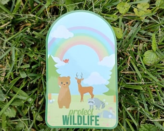Protect Wildlife Vinyl Sticker