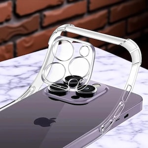 iPhone Clear Case: Shockproof Silicone, Lens Protection - CrystalGuard