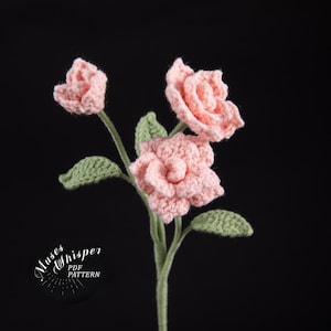 Multi-Headed Spiked Rose Crochet Pattern | Flower Bouquet DIY Crochet Pattern | English US PDF Pattern Home Decor