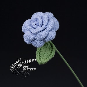 Patrón de rosa de ganchillo / Patrón de ramo de flores de ganchillo / Decoración del hogar DIY