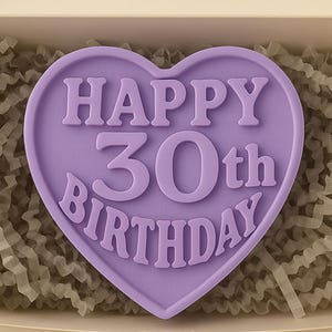 Happy 30th Birthday Gift, Unique Lavender Shea Soap for 30th birthday, Birthday Gift for Friend, Birthday Gift for Her, 30th Birthday Gifts