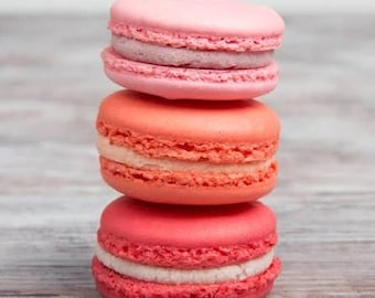 Cialda di cera profumata al gusto di macaron al lampone e pesca