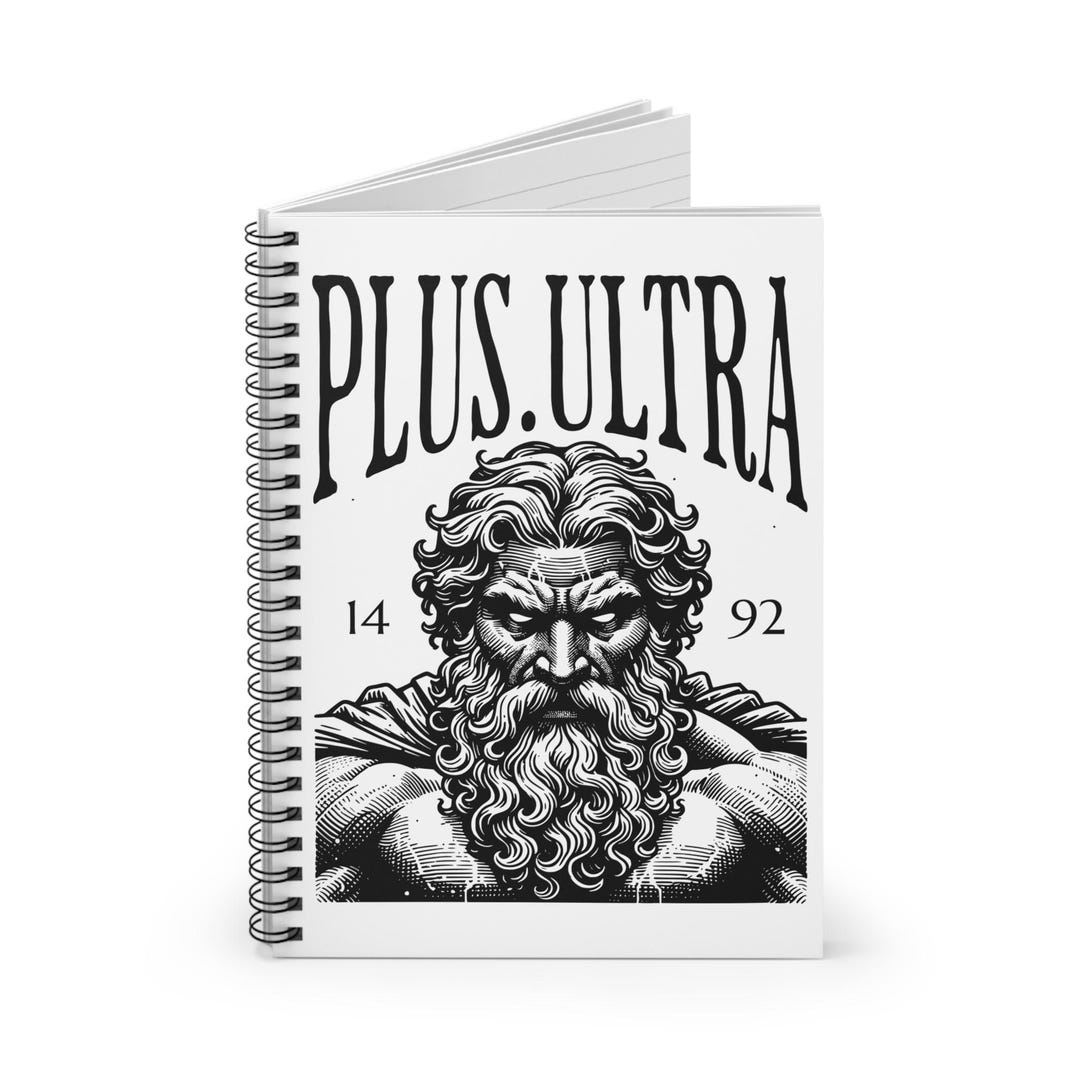 Plus Ultra Hercules 1492 Illustration Spiral Notebook | Ruled Lined ...