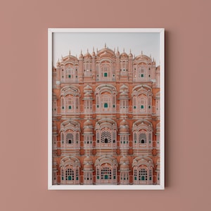 Hawa Mahal Jaipur Print // India Photography, Original Wall Art, Travel Photography, Pink Palace, India Art, Palace of Winds