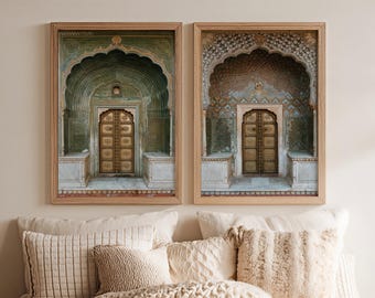 Doors of Jaipur City Palace Print Set of 2 // India Wall Art, Travel Photography