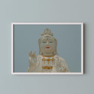 Goddess of Mercy Print // Southeast Asia Photography, Original Wall Art, Travel Photography, Thailand Art, Guan Yin, Wat Huay Pla Kang
