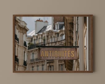 Paris Antiques Shop Photography Print // French Wall Art