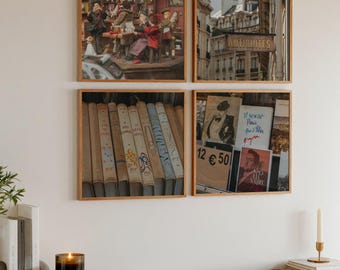 Paris Book Photography - Vintage French Leather Books, France