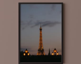 Sparkling Eiffel Tower Print // Paris Photography Abstract Wall Art