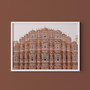 Jaipur Pink Palace Print // India Photography, Original Wall Art, Travel Photography, Hawa Mahal, India Art, Palace of Winds, Jaipur India
