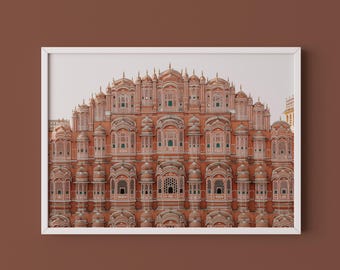 Jaipur Pink Palace Print // India Travel Photography, Hawa Mahal