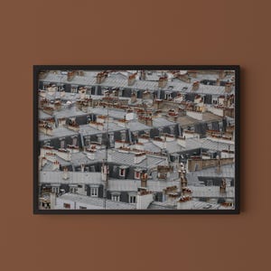 Impresión de tejados de París // Fotografía de París, Arte mural original, Fotografía de viajes, Decoración del hogar en París, Arte de París, París desde arriba, Arte francés