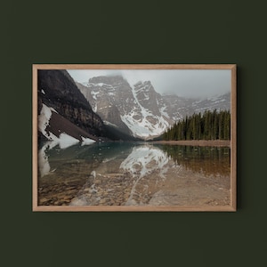 Moraine Lake Reflections Print // Canada Photography, Original Wall Art, Travel Photography, Canadian Rockies Art, Banff National Park
