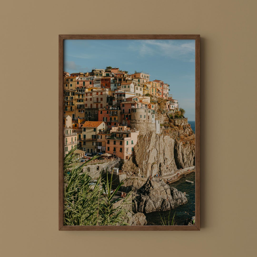 Cinque Terre Art Print // Manarola Italy Coastal Photography - Etsy