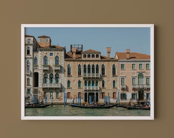 Venice Gondolas Print // Grand Canal Italy Travel Photography