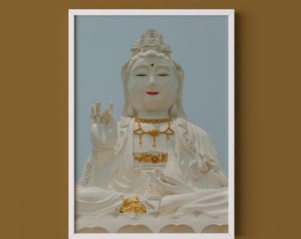 Guan Yin Statue Print // Thailand Reise Fotografie, Göttin der Barmherzigkeit