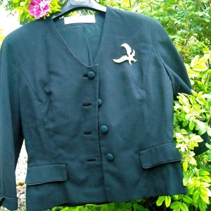 Chaqueta vintage negra ajustada