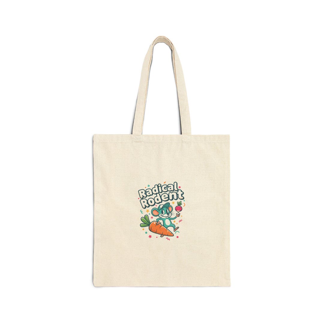 Radical Rodent Illustration Tote | Rodent-core Rat Art Print, Quirky ...