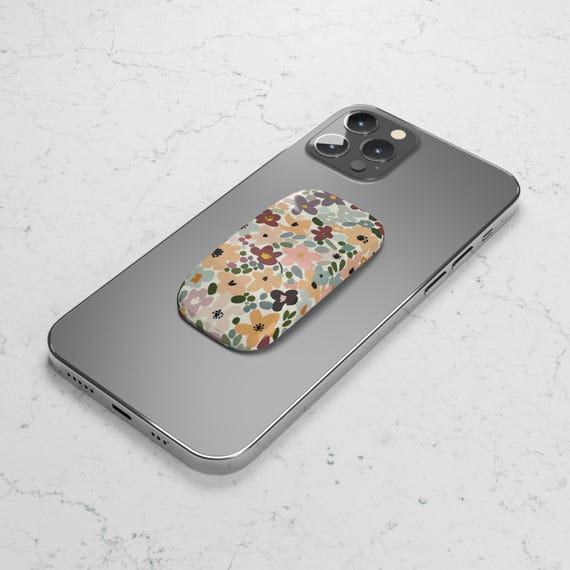 Pink Floral Phone Grip: Wildflower Popsocket Stand